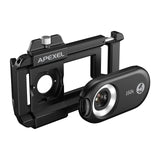 APEXEL Mobile Microscope Lens LED/ UV Lights Built-in CPL Filter Battery with Universal Phone Clip for iOS Android