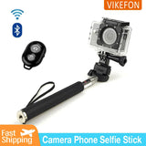 Sports Photography Phone Holder Extendable Selfie Stick and Remote Control for iPhone Samsung Xiaomi Action Camera Stand