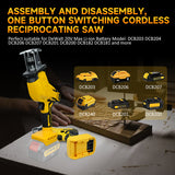 Cordless Reciprocating For 20V Battery 3000SPM Variable Speed Saber Saw Wood Metal PVC Pipe Cutting (No Battery)
