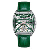 GUANQIN Leather Strap Watch Mens Automatic Tourbillon Waterproof Watch Luxury Brand Mechanical Accessories Men Relogio Masculino