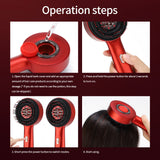3 Modes Electric Vibration Comb Red Light Therapy Hair Growth Massage Scalp Brush Oil Liquid Applicator Head Massager