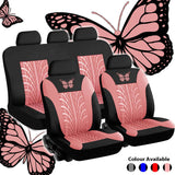 Butterfly 3D Print Universal Cover Set Front Rear Seat interior covers breath air mesh Car seat protection Accessories