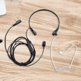 2Pin PTT Throat Mic Covert Acoustic Tube Earpiece Headset for Baofeng UV-5R