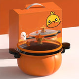 1pc, Pumpkin Micro Pressure Cooker (27.0cm), 8L/2.1Gal Stock Pot, Multi-functional Large Non Stick Cooking Pot, Cookware, Kitchenware, Kitchen Supplies, Kitchen Items