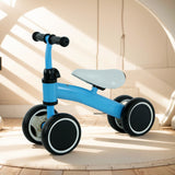 Balance Bike with Ergonomic Seat - Baby Learning Walker, 4 Wheels No Pedals, Riding Toy for First Birthday Gift