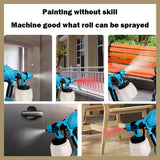 580W 1000ML Handheld High Micro Electric Spray Gun Cordless Paint Sprayer Auto Furniture Steel Coating Airbrush