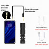 Vlog Microphone DSLR Camera Microphone Shotgun Microfone Cardioid Pickup for Canon Nikon Sony Mobile Phone Vlog Recording