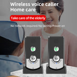 2 Pack Intercoms for Bidirectional Home Wireless Voice Interphone - Elderly Caller to Room