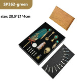 Fountain Pen Set, Retro Sprinkg Feather Pens Calligraphy Writing Dip Kit with Wax Seal Stamp & Replace Nibs, Gift Box