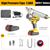 Gun High Pressure Excavator Lubricating Oil Injector Fat Rechargeable Electric Grease hine