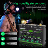 4/6/10 Channel Ultra Low Noise Stereo e Mini Professional Sound with RGB Light DC5V Easy Operation Audios Mixer