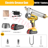 Gun High Pressure Excavator Lubricating Oil Injector Fat Rechargeable Electric Grease hine
