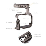 Andoer Aluminum Alloy Camera Cage Kit with Video Rig Top Handle Grip Replacement for Sony A7R III/ A7 II/ A7III