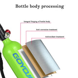 Scuba Diving Oxygen Tank 1L Cyder Underwater Breather for with Breathing Vae A Set