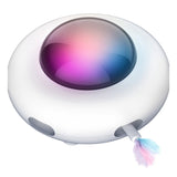 Cute Smart Teaser UFO Turntable Catching Training Toys USB Charging Interactive AUTO Pet Toy