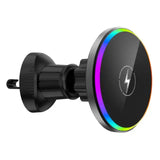 Bright Ambient 15w Magnetic Wireless Car Charger Phone Holder with Hands-free Mount for Fast