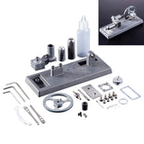 Stirling Engine Assembled DIY Power Generation LED Light Steam Heat Education Model Scientific Experiment Toy
