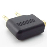 DC 3.5Mm Airplane Aire Air Plane Headphone Mono Audio Converter Travel Jack Plug Splitter Adapter, Durable Fine Workmanship