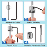 7 Pieces Kit Pen Barrel Trimming System Mill Trimmer Set,Cutting Head Sleeve Adapter Hex Key Wrench
