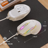 M2 Esports RGB Colorful Breathing Light Wired Gaming Mouse 9 Button 12800 DPI USB Rechargeable Mute Backlight Mice