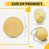 30 Pcs Blank Challenge Coins for Engraving Blan Coin Threaded Edged 40 mm with Acrylic Protection Box