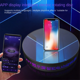 20CM 360° Electric with Touch Button LED Display Smart Turntable APP Controlled Photography Base, Blue Light