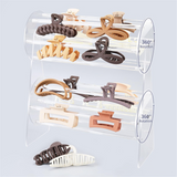 Acrylic Holder,360-Degree Rotating Claw Holder and Storage,Hair Clip Organizer Display
