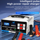 Fast US EU Plug Full Automatic Car Chargers For Lead Acid Repair Battery Charger 12V 24V 300W Electronic