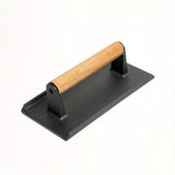 1pc, Durable Cast Iron Meat Press for Perfectly Pressed Burgers and Meats - Kitchen Gadget for Home Cooks