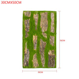 Artificial Bark Decoration Real Dried Pine Tree Bark With Artificial Moss For DIY Festival Home Party Wall Embellishment