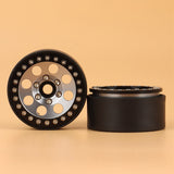 4PCS 1.9 Metal Beadlock 8 Round Hole Wheel Hub Rims For 1/10 RC Crawler Axial SCX10 90046 AXI03007 Traxxas TRX4 D90