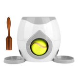 Automatic Food Dispenser Tennis Ball Launcher with Feeder Interactive Funny Reward Game Training Tool for Dog Cat