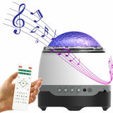 Music LED Projector Starry Galaxy Night Light Star Sky Ocean Wave Lamp US Water Waving Night Light Led Colorful