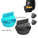 Air fryer silicone basket, reusable circular tray, foldable kitchen accessories without BPA