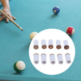 10 Pack Pool Tips and Ferrules, Snooker Repair Professional Billiard Cue Head Thick Long Ferrules