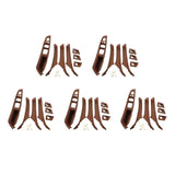 5Set Car Interior Handle Inner Door Panel Pull Trim Cover For - 5 Serie F10 F11 520 525 Red-Brown RHD