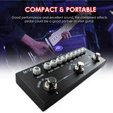 LEKATO CUBE BABY Multi Effects Pedal Processsor 8 IR Cabinets Simulation Delay Chorus Phaser Reverb Vibrato Guitar Effect Pedal