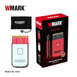2024 New WMARK NG-7901 Ultra Thin Mini Stainless Steel Titanium Plated Two Blade Mesh Razor, Electric Men's Shaver