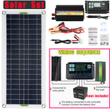 220V Solar Power System 30W Solars Panel+1000W Inverter with Controller USB Charging Kit for Home Grid Camping Hiking, Traveg