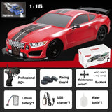 1:16 Lighting Spray GTR Sports 4WD High Speed Drift Rc Car 2.4G Wireless Remote Control Kids Toys
