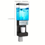 1pc Automatic Mouthwash Dispenser Touchless 700mL(23.67 Oz), Wall Mounted Mouthwash Dispenser For Bathroom With Magnetic Cups, No Drilling, Perfect For Family, Bathroom Accessories