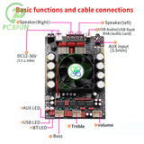 XY-T220H 220W * 2 Fever Level Lossless BT Audio Amplifier Board Module Stereo High And Low Frequency Adjustment Tpa3251