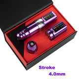 2023 NEW Flux Professional Wireless Tattoo Machine Powerful Coreless Motor 4.0MM Stroke RCA Adapter  With Extra Battery