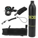 DIDEEP 0.5L Scuba Oxygen Cylinder Tank Underwater Breather Diving with Breathing Valve Storage Bag Scuba Tank