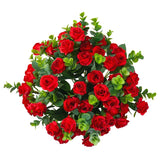 3 Pack Artificial Flowers Fake Silk Rose Decoration Faux Flower Bouquet For DIY Vase Home Wedding Party