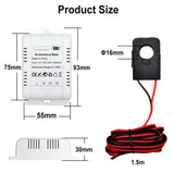 Tuya WiFi Intelligent Bidirectional Single-phase Energy Solar PV System Power Production Consumption Monitoring Meter