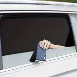 4-piece car window sunshade - magnetic insulated Oxford cloth, unlined privacy point sunshade