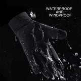 Autumn Winter Outdoor Cycg Water Windproof Thicken Warm Toucreen Shockproof Nonslip Riding Motorbike Gloves Men