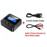Bluetooth 5.0 Transmitter Receiver EDR Wireless Adapter USB Dongle 3.5mm AUX RCA for TV PC Headphones Home Stereo Car HIFI Audio