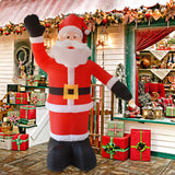 2.4M Christmas Iatable Set with LED Light Ornament Cartoon Giant Santa Claus for Xmas Garden Party Decoration